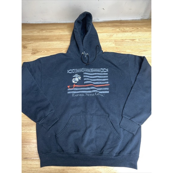 Jerzees Other - Men's XL‎ Jerzees US Marines Front And Back Black Hoodie